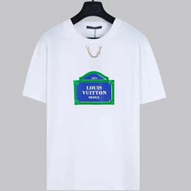 Louis Vuitton LV round neck pullover printed short sleeve men's T-shirt(15 styles)-1817
