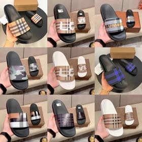 Burberry Cressita flip flops men's casual breathable fashion flat heel non-slip sandals-2338