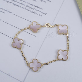 Van Cleef & Arpels five-flower bracelet pink shell beautiful-0007