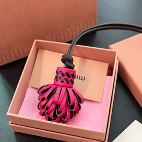 miumiu leather tassel flower bag lanyard pendant-0021