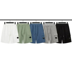 C.P.Company Solid Drawstring Waist Casual Cargo Shorts-2882