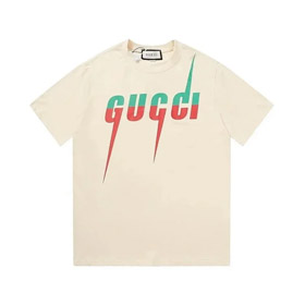 GUCCI Lido Blade Print Round Neck Pullover Short Sleeve T-Shirt-2892