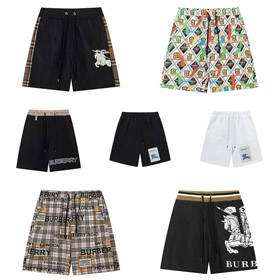 Burberry printed lace-up straight-leg casual shorts-2893